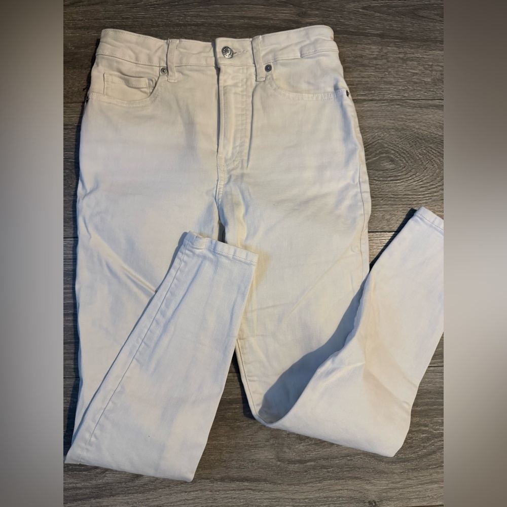 Everlane Women's The Curvy High Rise Skinny Jeans Size 27 White